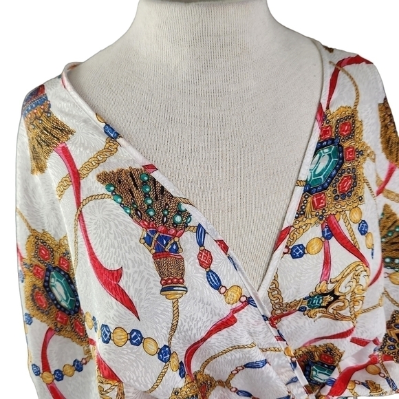 𝅺Bonjour Vintage Silky Robe - Picture 2 of 5